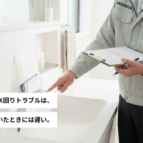 家の水回りトラブルは、気づいたときには遅い。