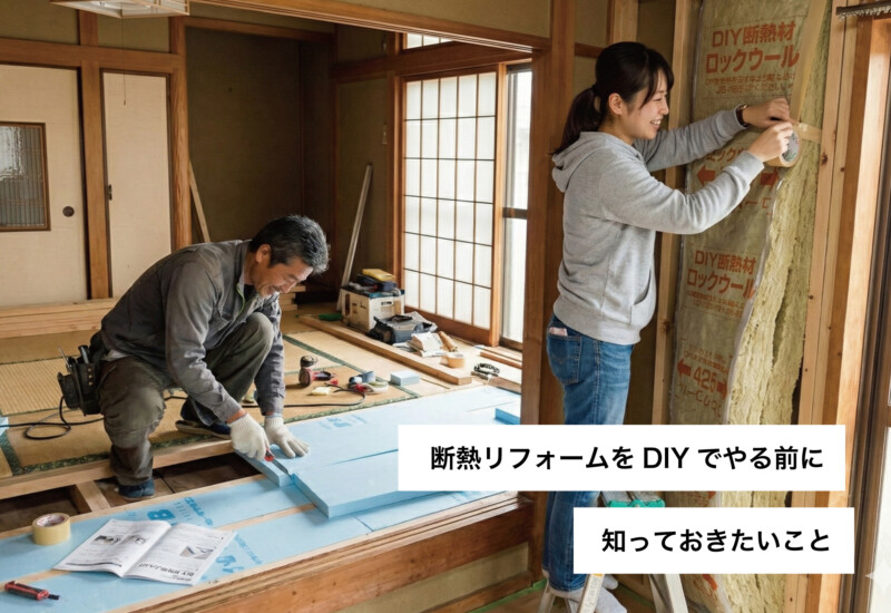断熱リフォームをDIYでやる前に知っておきたいこと